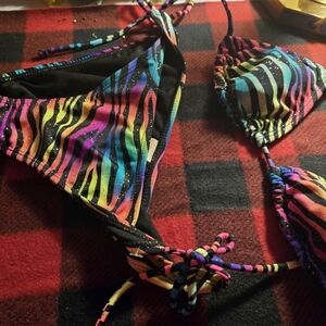 OP Multicolor Bikini with Black Accents